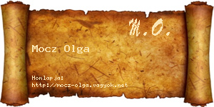 Mocz Olga névjegykártya